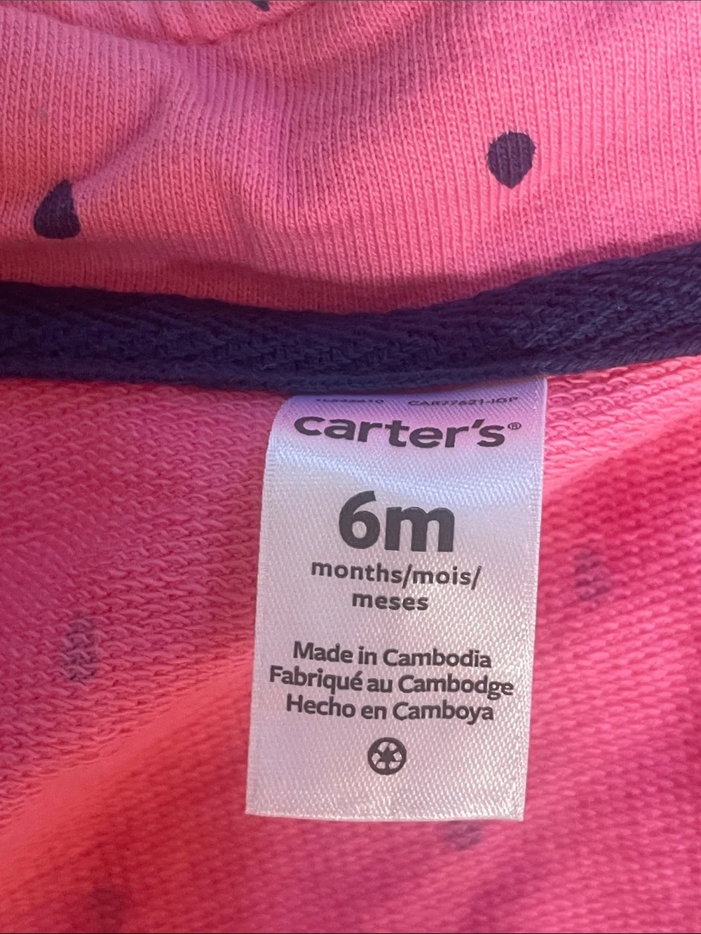 ❤️4 for $10 Carter's Pink Sleeveless Vest with Strawberry Details